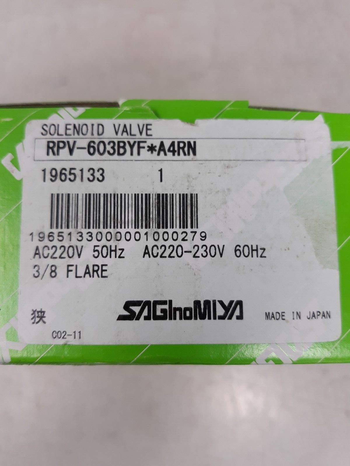 FOR SAGLNOMLYA Solenoid valve RPV-603BYF