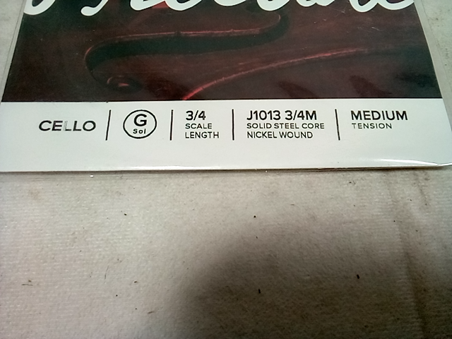 D'Addario Prelude Cello 3/4 J1013 Medium G string