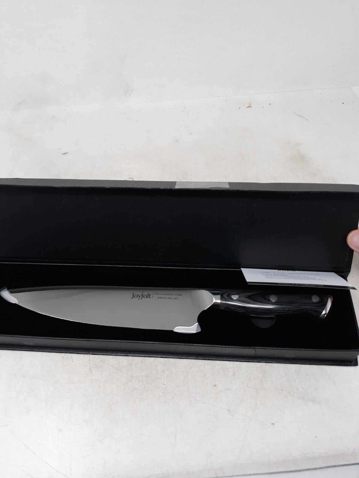 JoyJolt 8-in Chef Knife High Carbon Steel Kitchen Knife