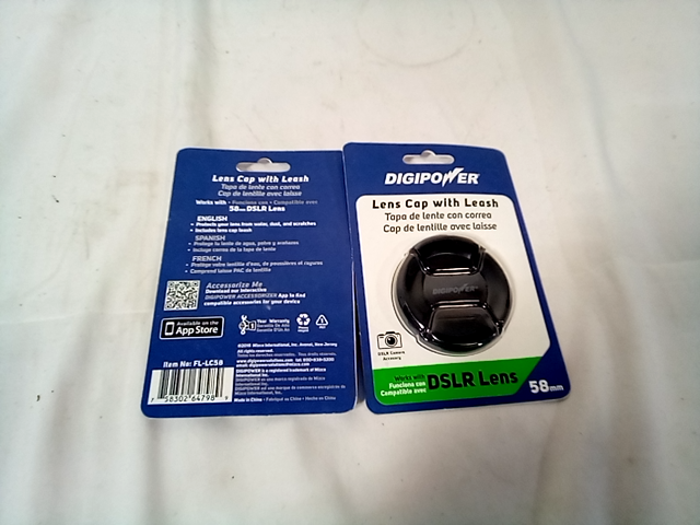 Lot of 2 Digipower DSLR Lens Cap for 58mm DSLR Lens