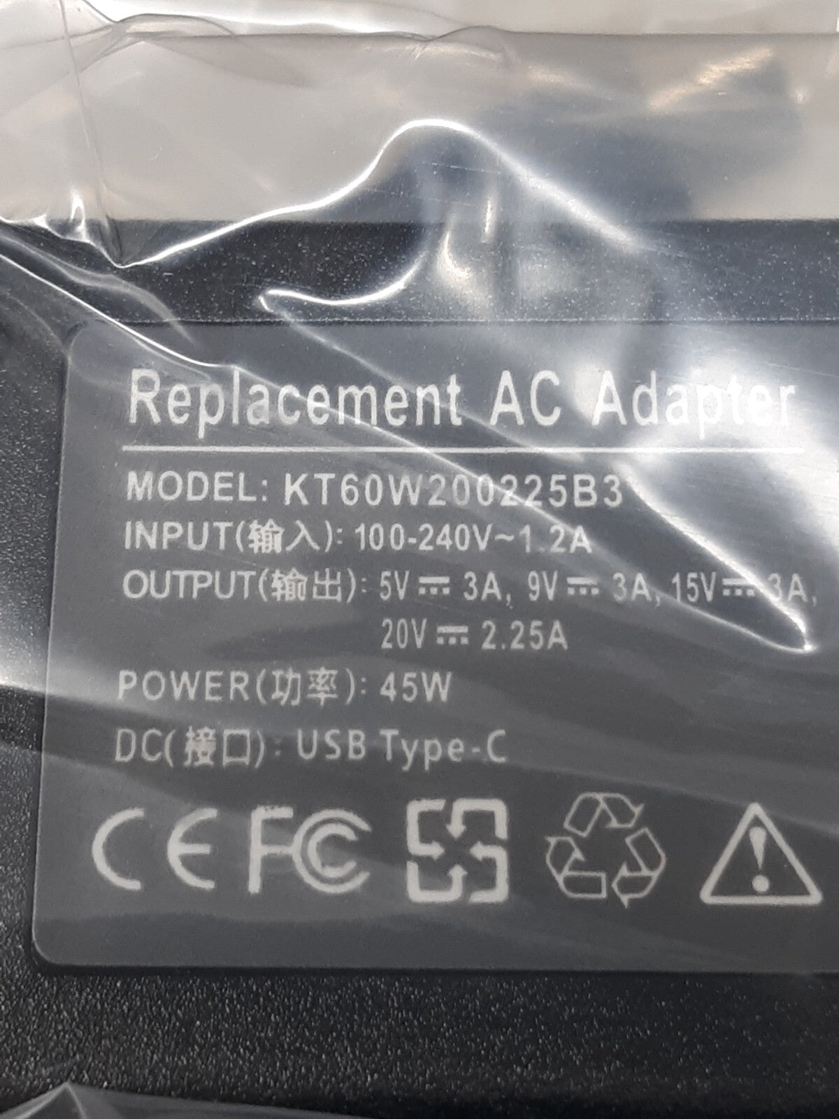 45W Usb Type C Charger For Lenovo C330 100E 300E 500E Yoga C930 C940 S730 720