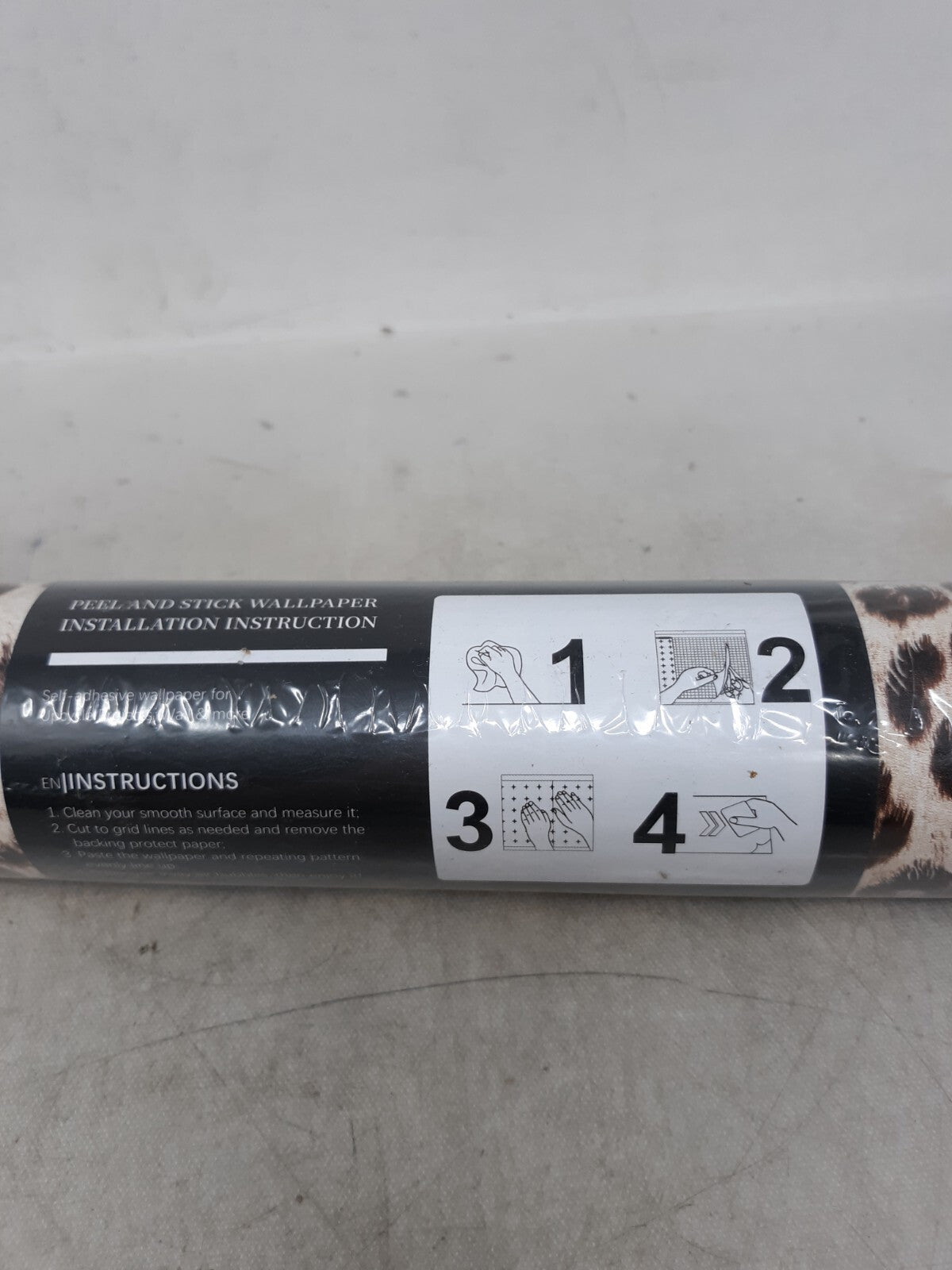 HueBurst Wallpaper Stick and Peel 17.3" x 472" Leopard Print