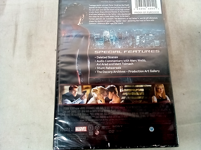 The Amazing Spider-Man  (DVD, 2012, LN) Andrew Garfield, Emma Stone