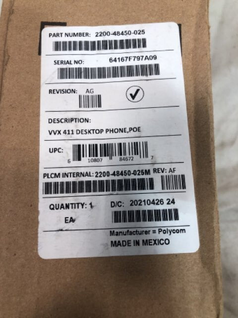 Polycom 220048450025 12-Line IP Phone Gigabit PoE w/ Upgraded Memory/Processor