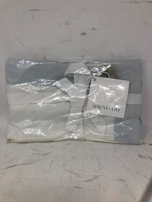 Serena & Lily Salento Sham ~ 1-Pack 14x40" Flax Linen Sham Pillowcase, Sky
