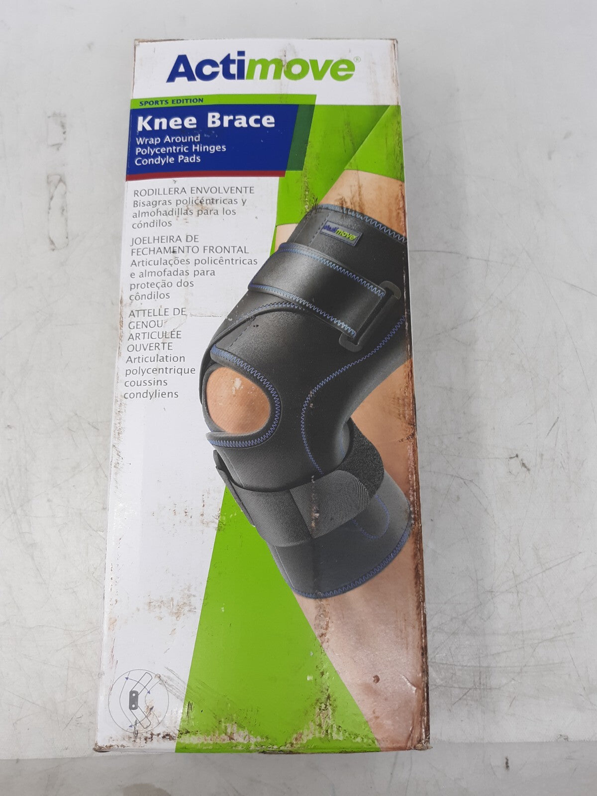 Actimove Sports Edition Knee Brace - XL Black - Wrap Around with Polycentric Hin