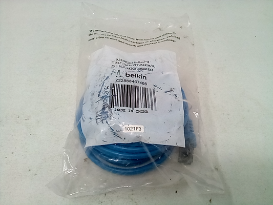 Belkin A3L980B25-BLU-S CAT-6 Snagless Blue Patch Cable (25 Feet)