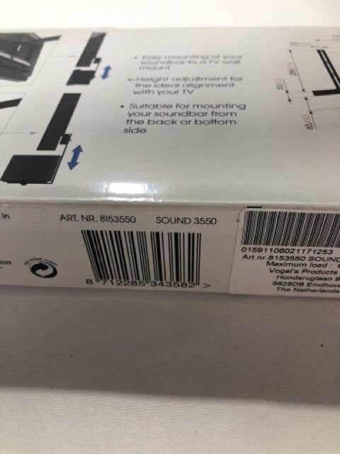 Vogel's Sound 3550 Soundbar Mount Universal Sound Bar Mount Black