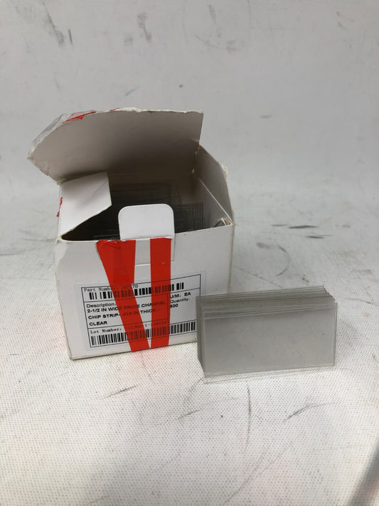 Price Channel Chip Strips ~ 500-Pack, 2.5" Wide, 0.010" Thick, Clear #107170