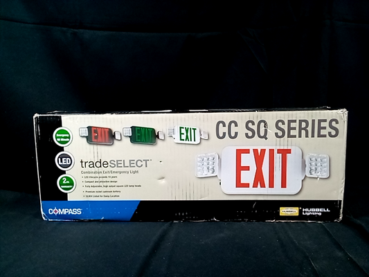 HUBBELL LIGHTING - COMPASS Exit Sign with Emergency Lights, CCRHOSQ