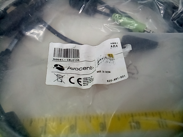 Avocent 6 Audio/Video Cable USB Display Port Connectors CBL0106
