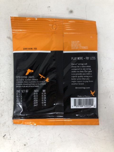 Darco Acoustic Strings  92/8  6 String  Ex. Light