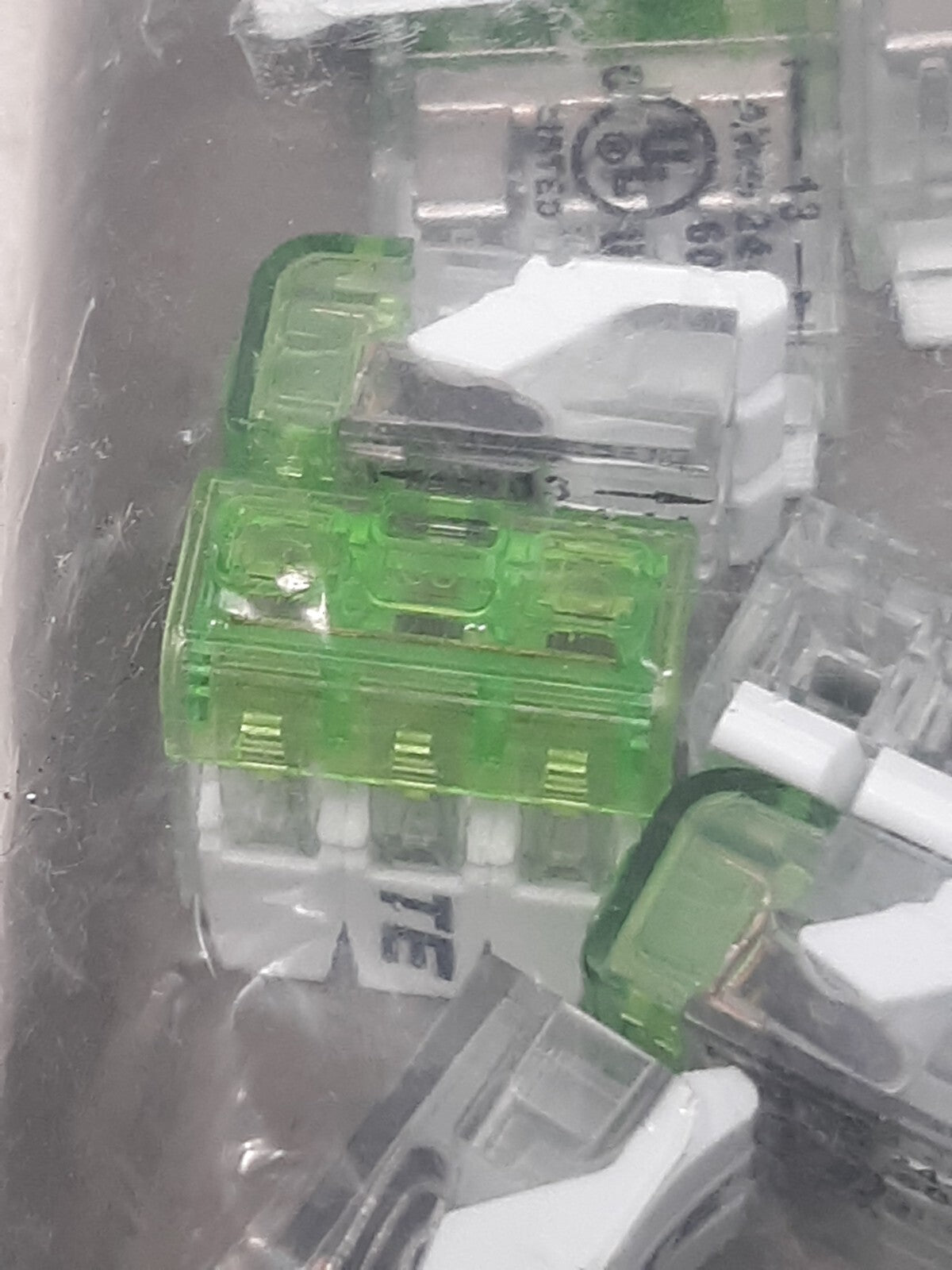 TE Connectivity 2-Port IDC Wire Connector, Green/White, Lot of 20