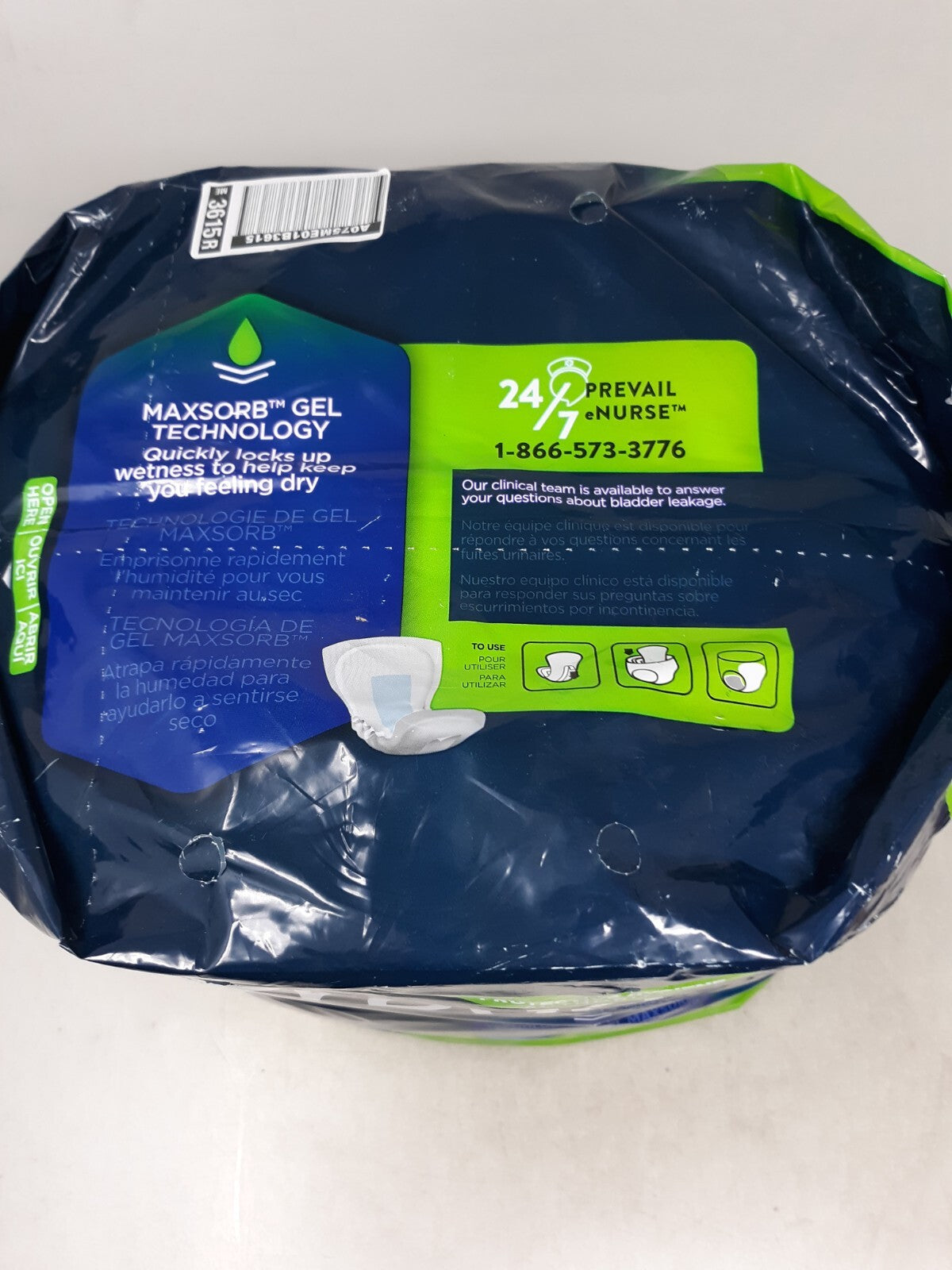 Prevail Pad 12.5" Small Pant Liner PL-100/1 Light to Moderate 52 Ct Unisex