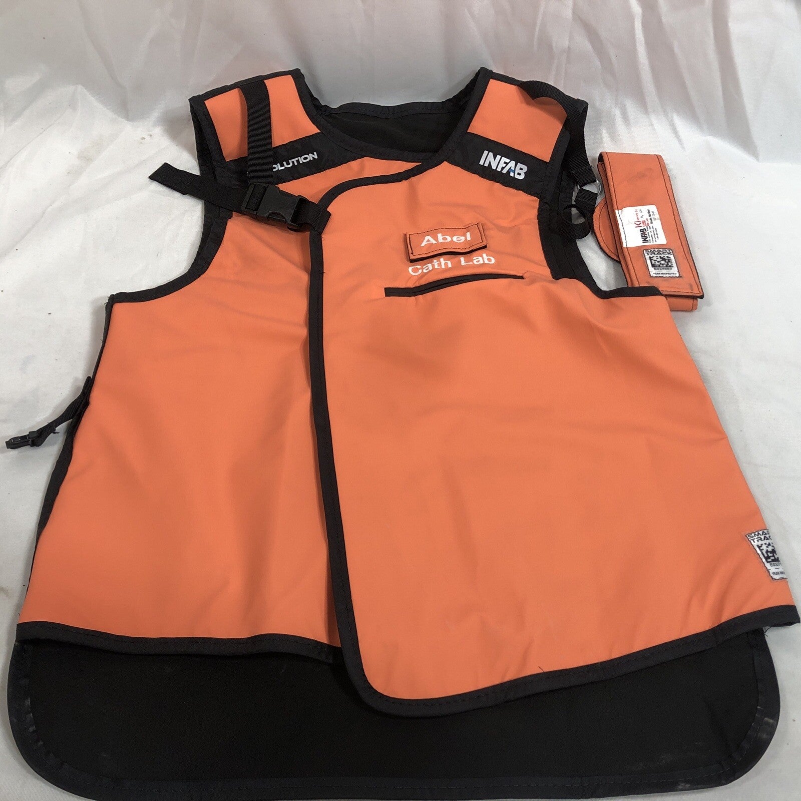 Infab Revolution Lumbar Vest & Skirt Lead Apron, Orange & Black - MODEL L103VM-M