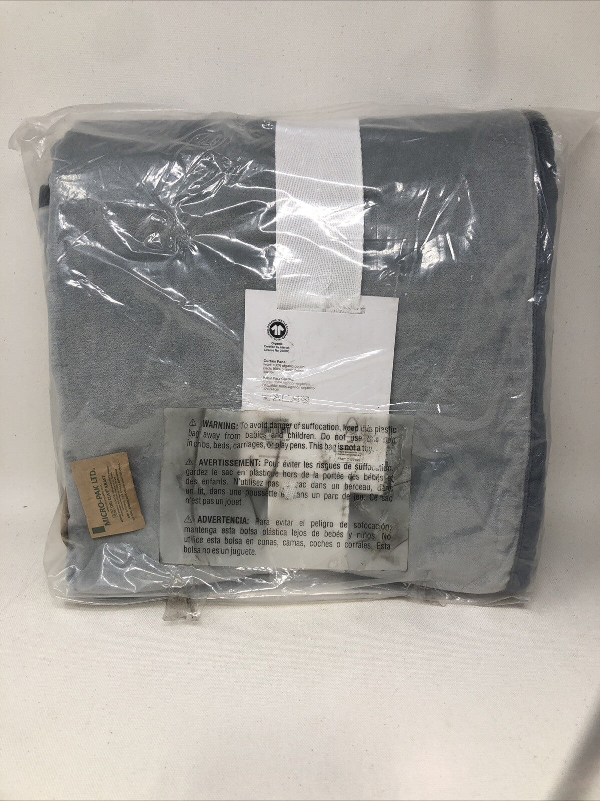 Crate&Kids Curtain Panel/ GRAY/ 44×96 Inches/ 112x244cm