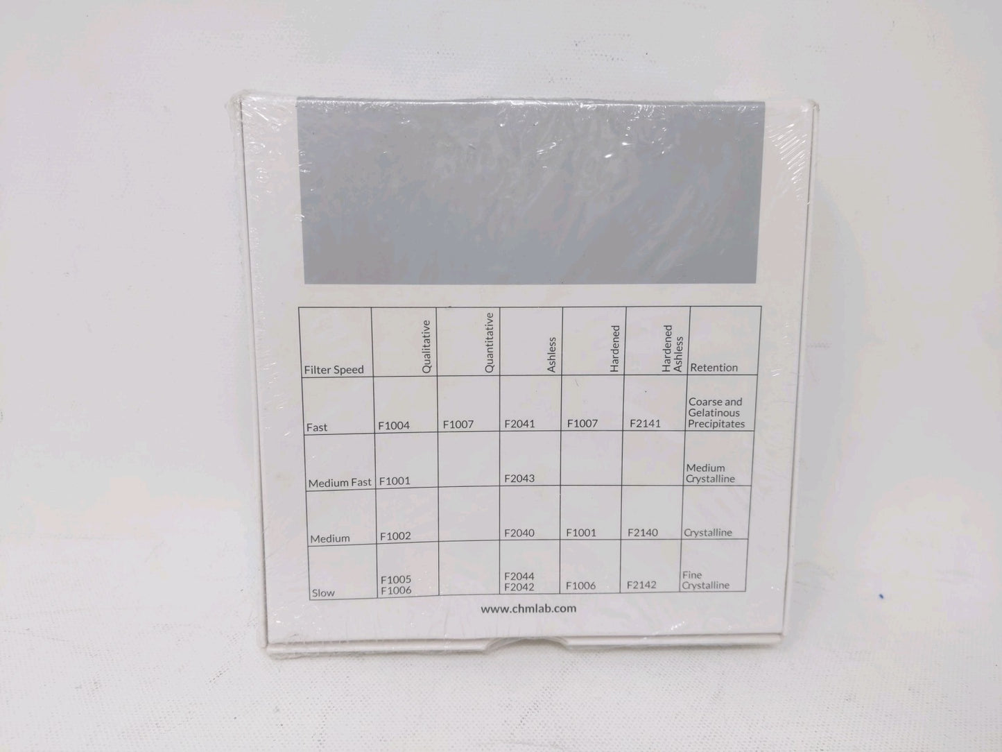 Chm LAB F2040 -125 Filter Papers Quantitative Ashless, 100 Units/Pack 125mm