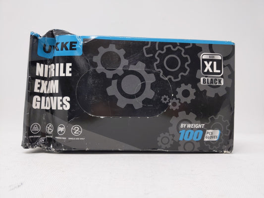 UYKKE Heavy-Duty Black, XL Nitrile Gloves - Powder/Latex Free 1000 count