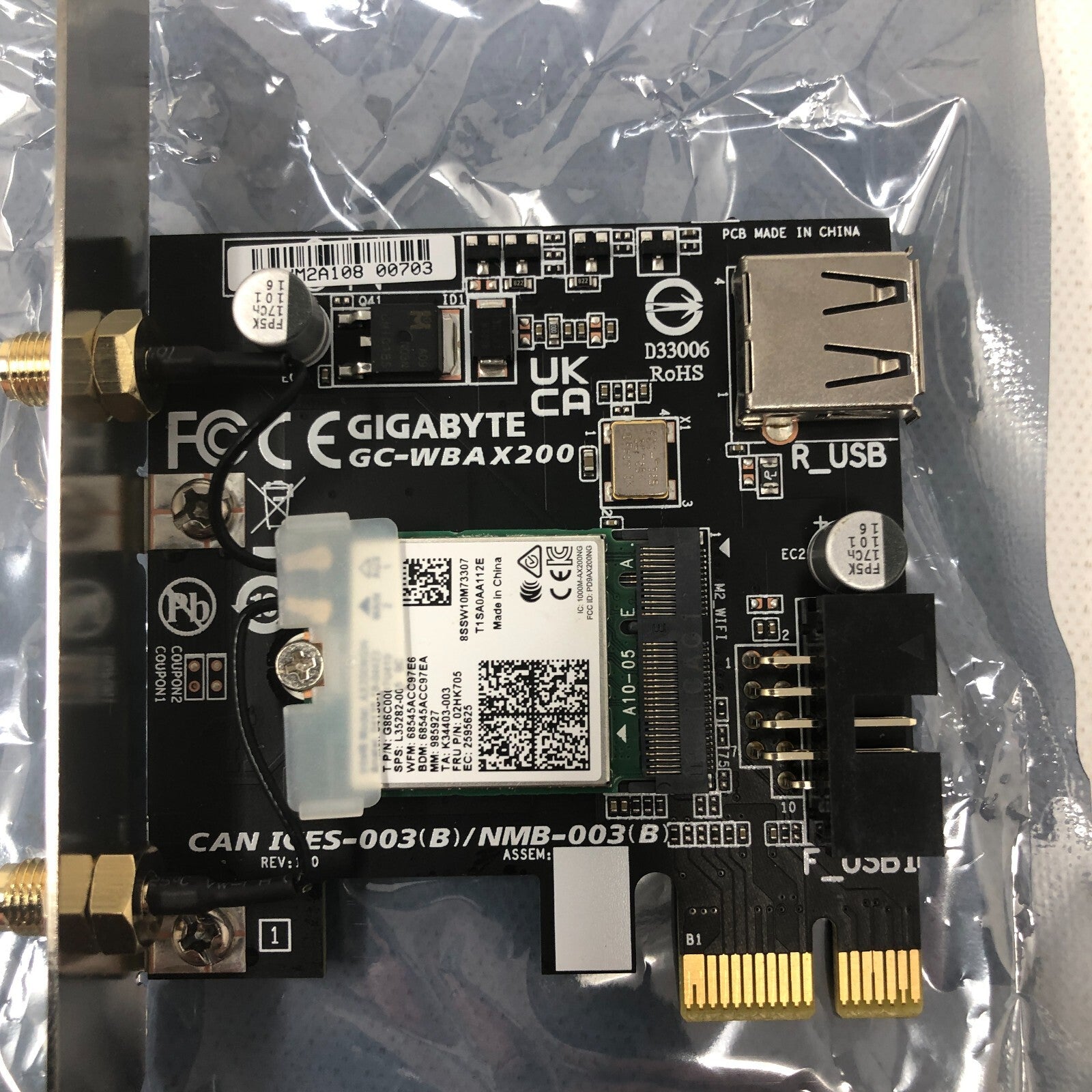 Aorus Dual Band WiFi Expansion Card: GC-WBAX200