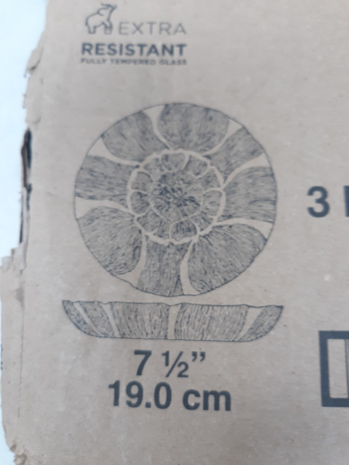 Arcoroc Fleur Dessert Plate 7.5" Tempered Glass Clear Floral Pattern Lot of 36
