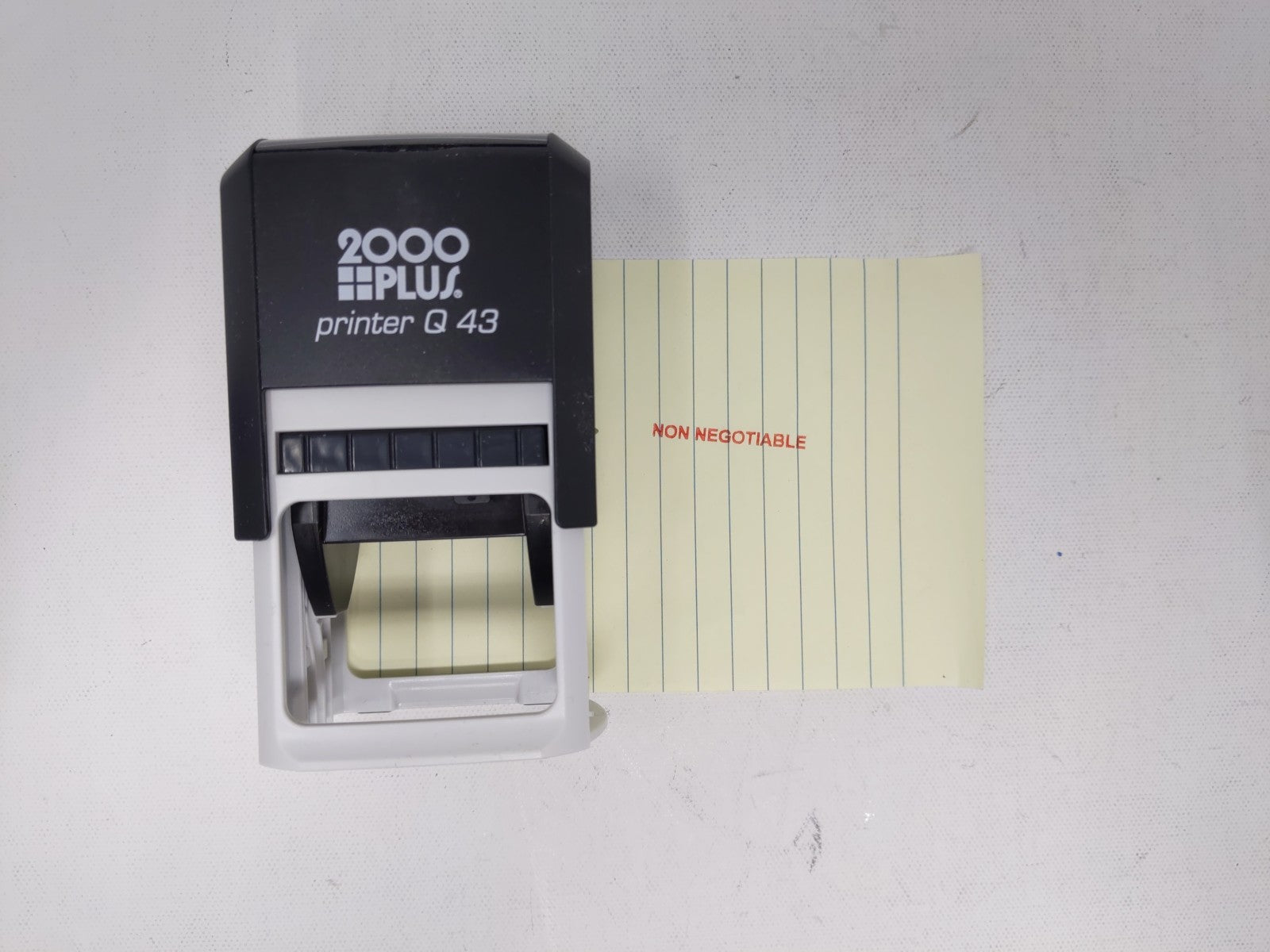 2000 PLUS Self-Inking Printer Q 43 / Dater RED ink NON NEGOTIABLE stamp