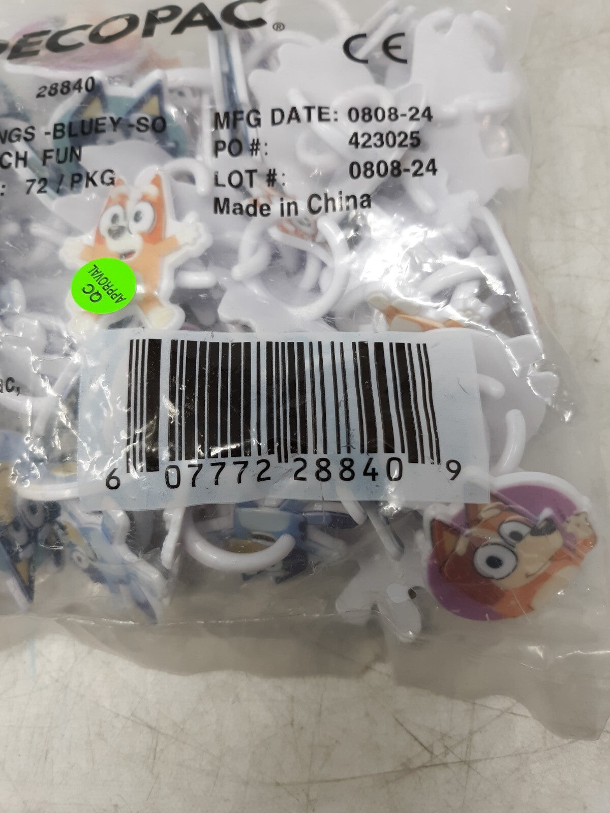 DecoPac Bluey Cupcake Rings 72 Pack Fun Cake Toppers for Birthday Parties