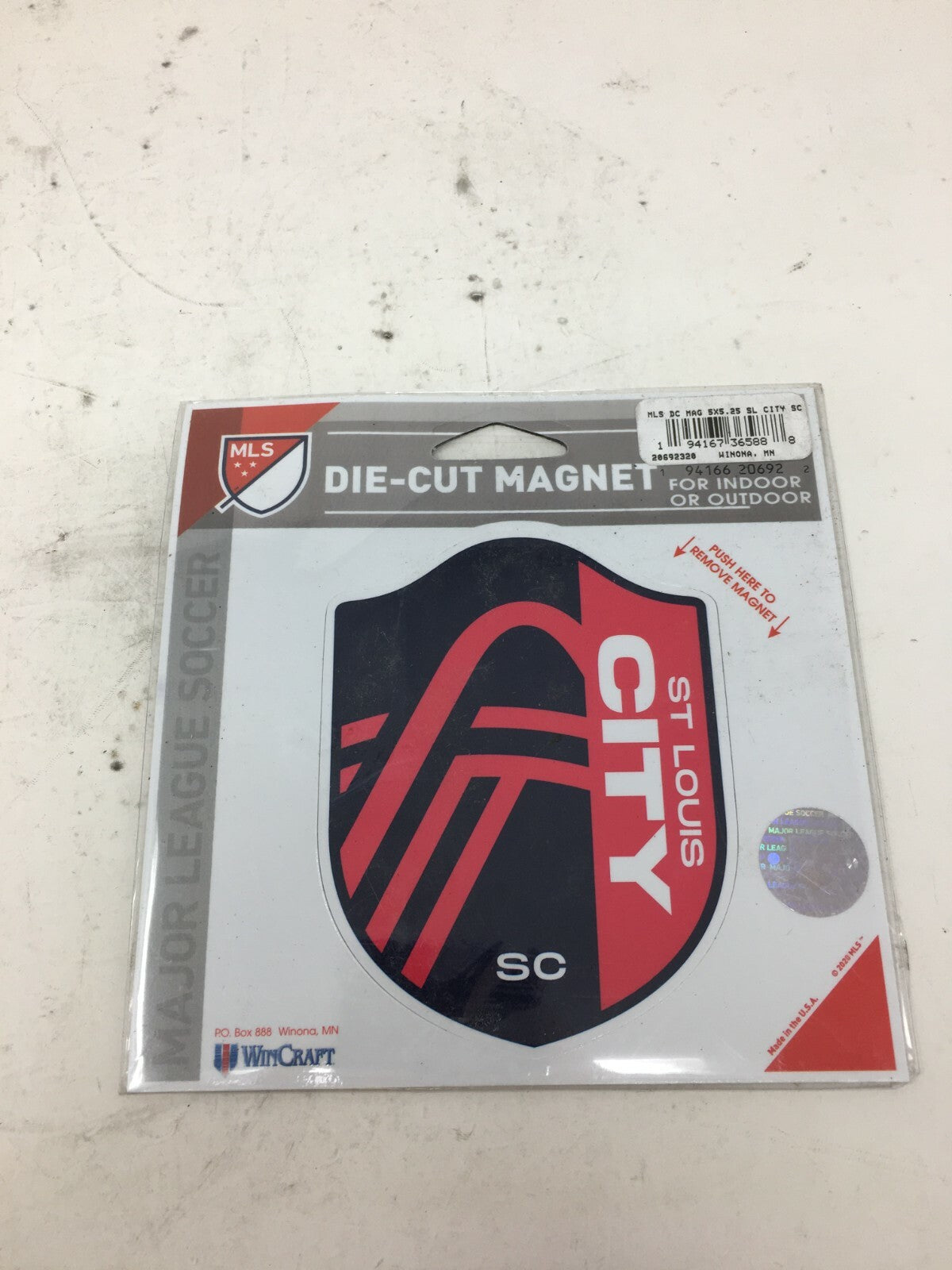 MLS Die-Cut St. Louis Missouri Soccer Team Car Magnet
