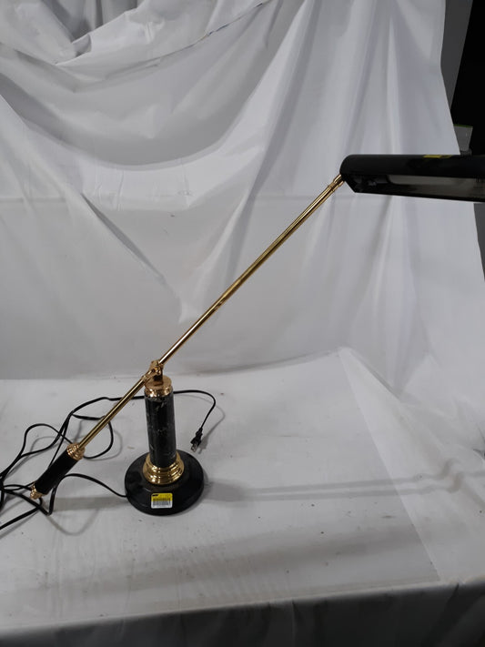 Black & Brass Balance Arm Piano Lamp Fluorescent Light