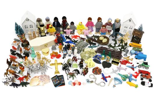 Play Therapy Supply Sand Tray Miniature Premium Starter Kit. Retail: $169.99