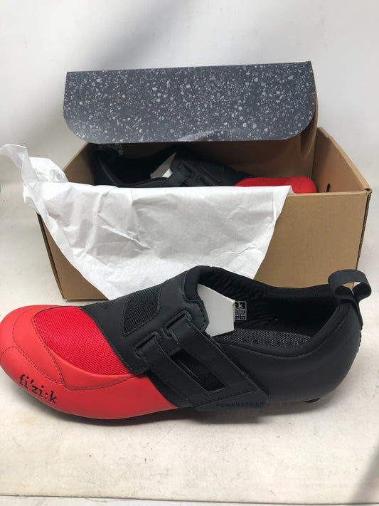 Fizik Transiro R4 Powerstrap Cycling Shoe, Black / Red, 48
