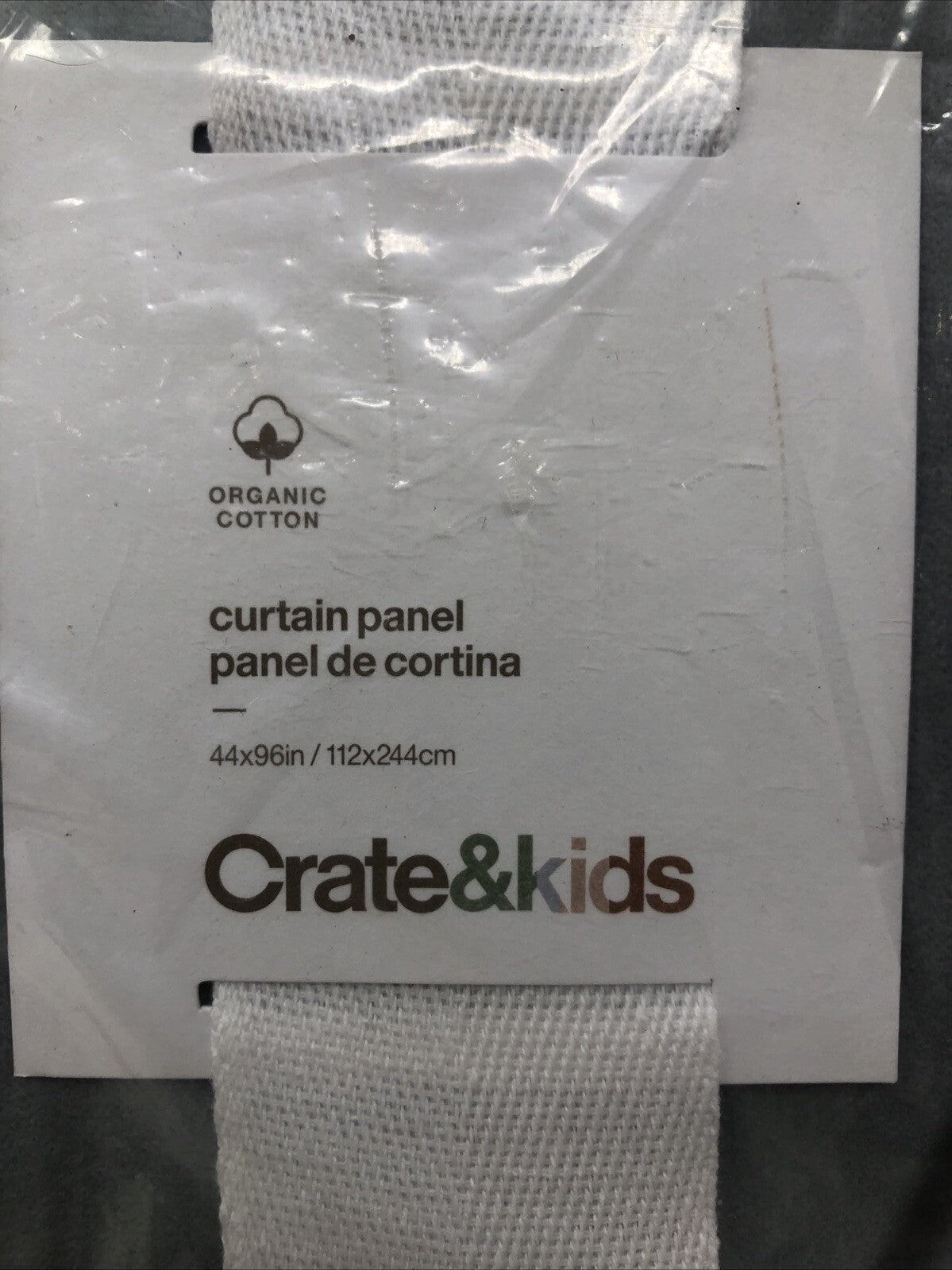 Crate&Kids Curtain Panel/ GRAY/ 44×96 Inches/ 112x244cm