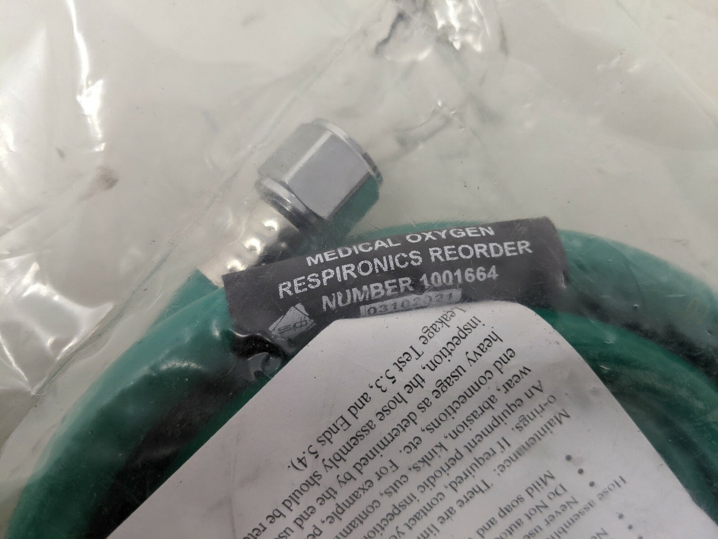 Respironics Low Pressure Female Hose Assembly - 250PSI (17.3 Bar) - 1001664