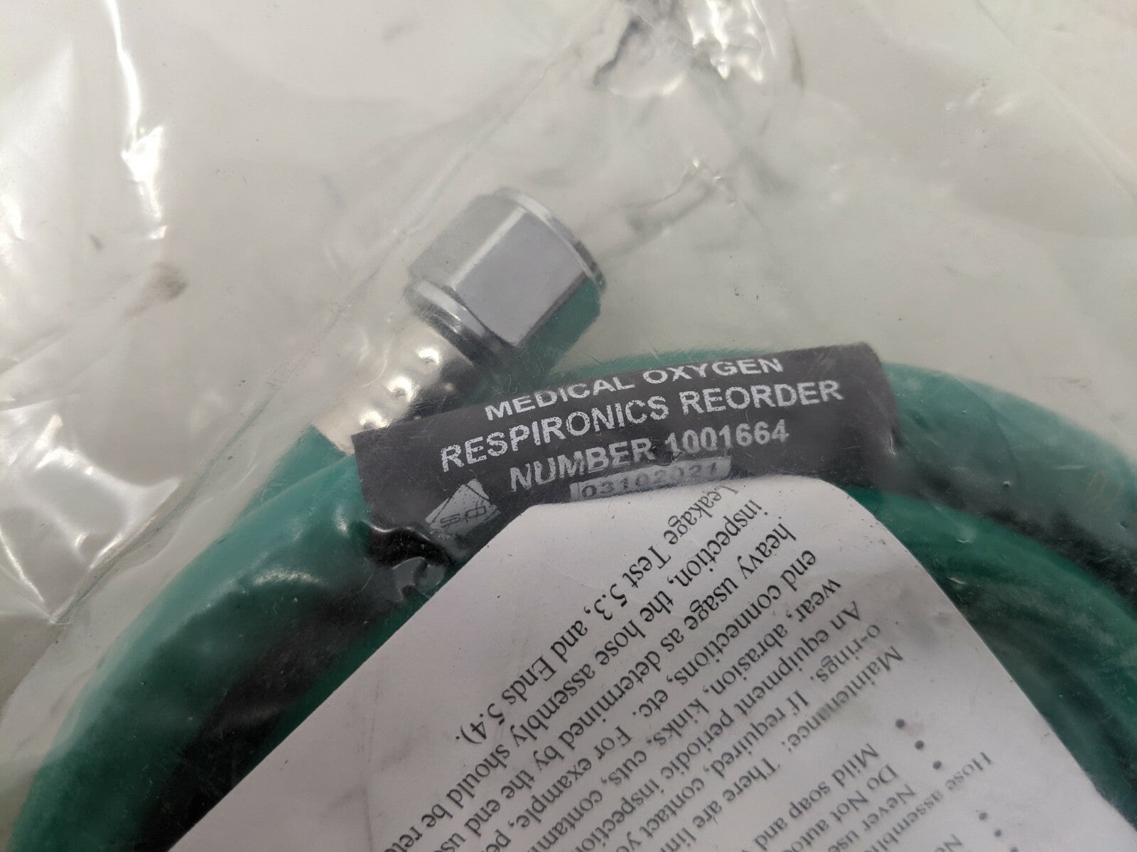 Respironics Low Pressure Female Hose Assembly - 250PSI (17.3 Bar) - 1001664