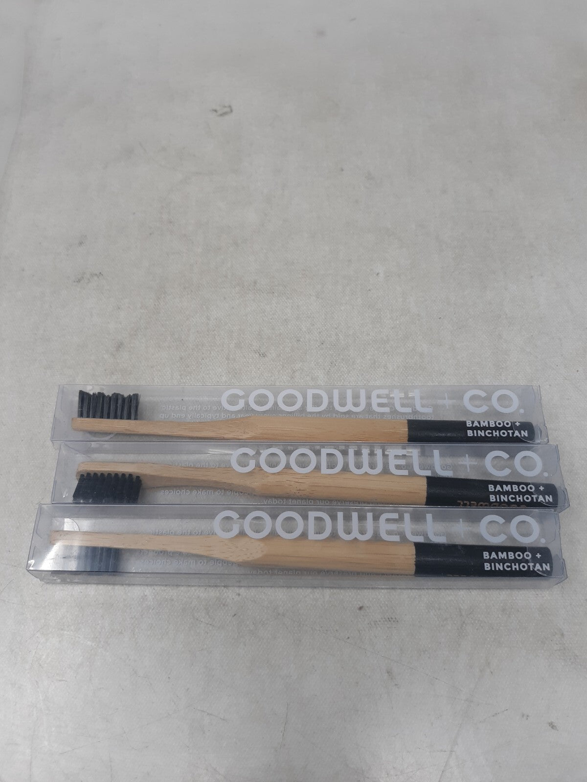Lot of 12 Goodwell Sustainable Bamboo Charcoal Toothbrush