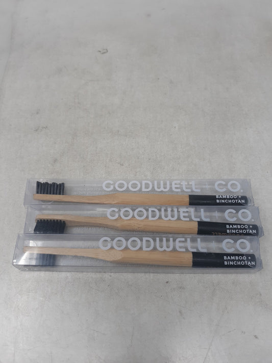 Lot of 12 Goodwell Sustainable Bamboo Charcoal Toothbrush
