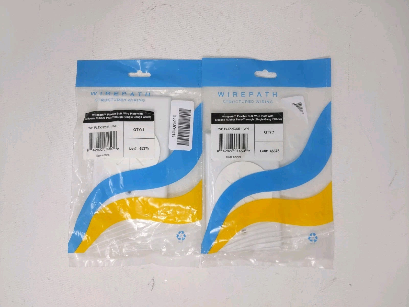 QTY. 2 Wirepath Flexible Bulk Wire WP-FLEXNOSE-1-WH Silicone Rubber Pass-Through