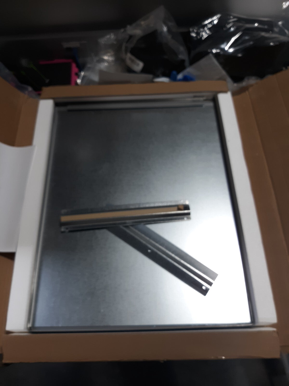 Brey-Krause T-1018-24-SS Universal Frame Mirror 18x24in Stainless Steel