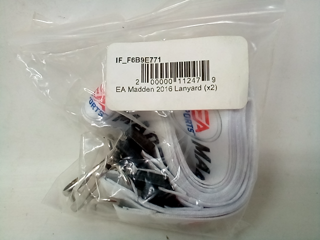 Lot of 2 EA Sports Madden NFL 2016 Neck Strap Lanyards with Badge Clip Holders -