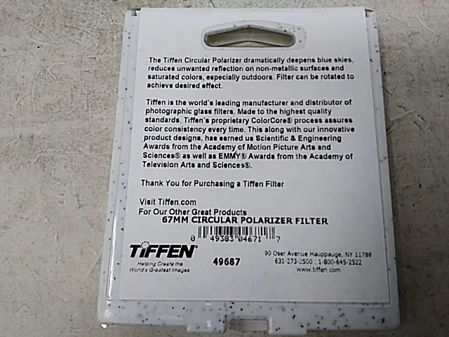 Tiffen 67mm Circular Polarising Filter 114002 67mm, 49687