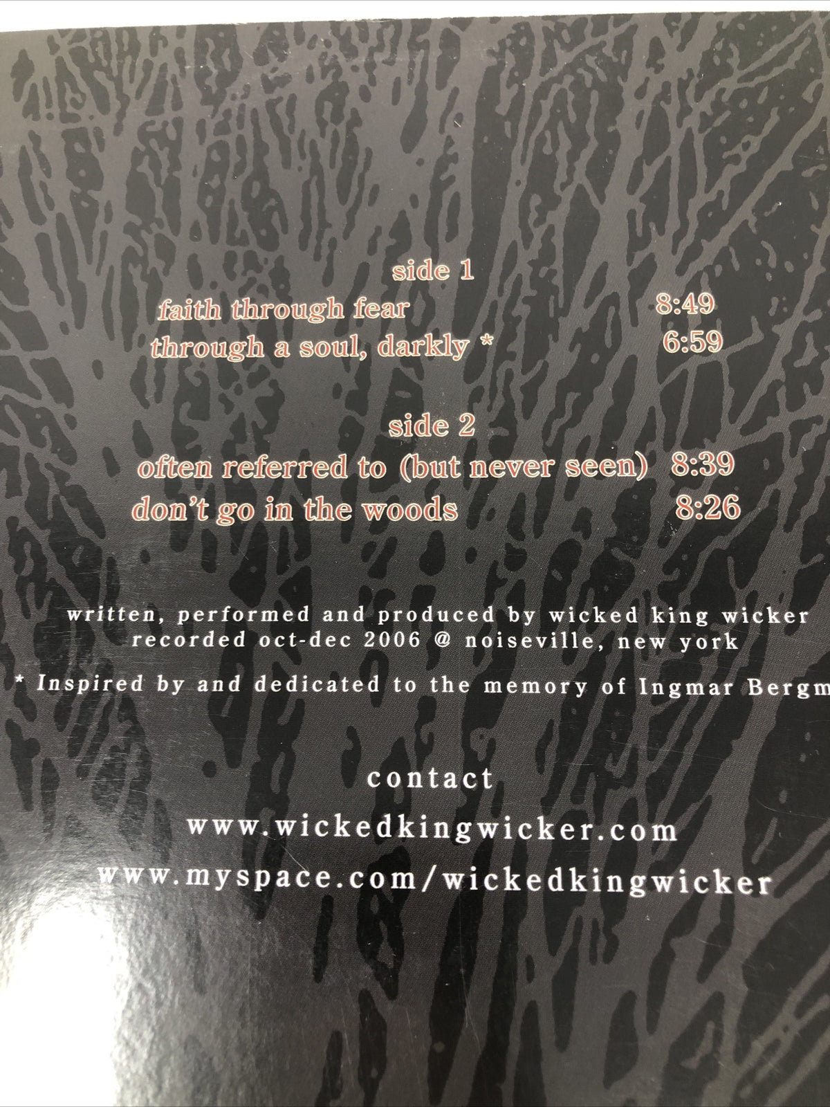 Wicked King Wicker Vinyl 51/490 Copies Made