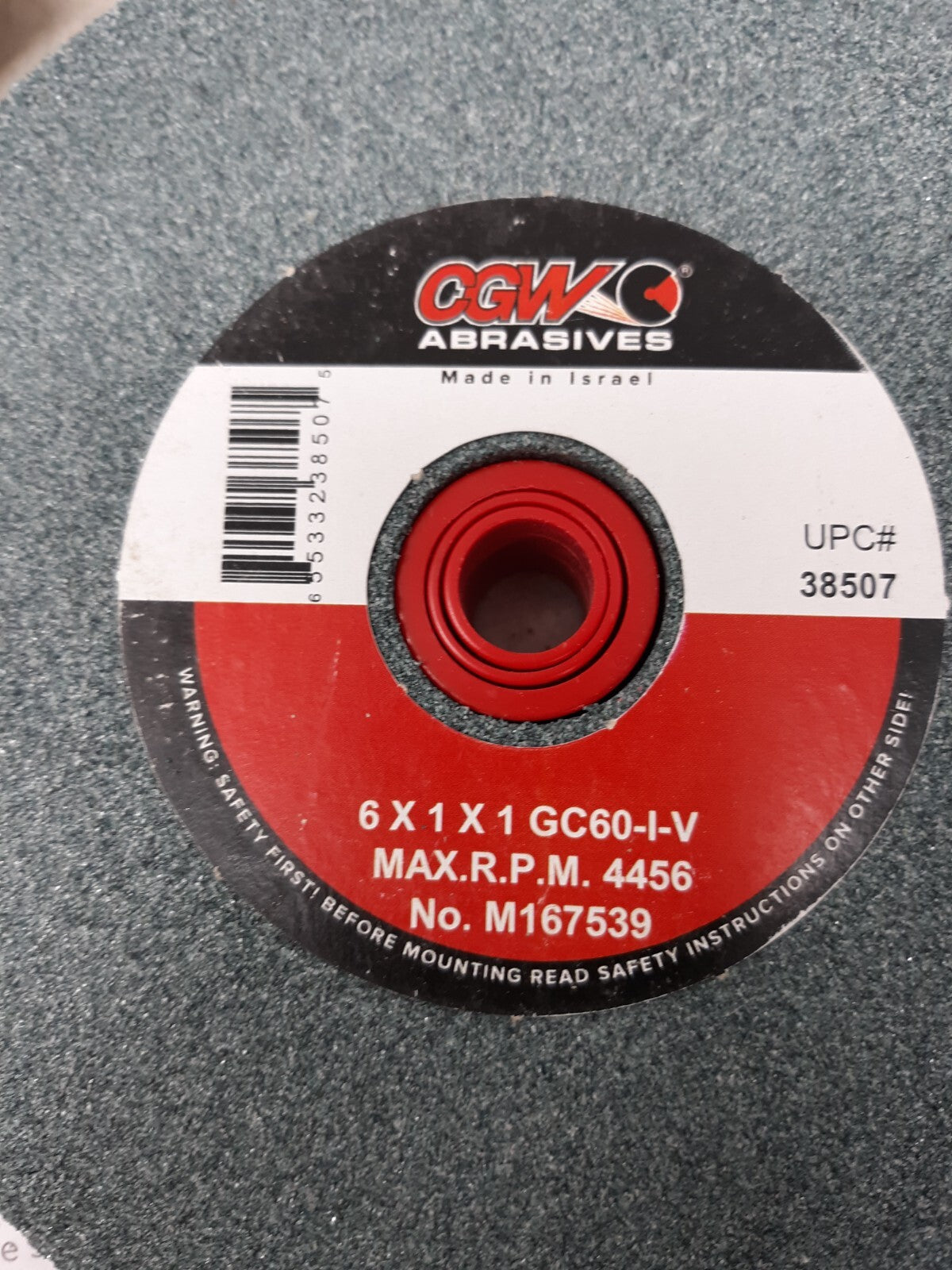 Cgw Abrasives 421-38507 6X1X1 T1 Gc60Iv Bench Wheel