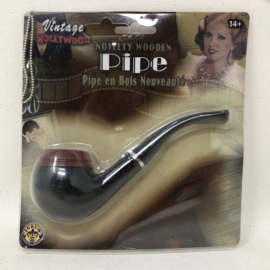 Vintage Hollywood Novelty Wooden Look alike Plastic Costume Pipe