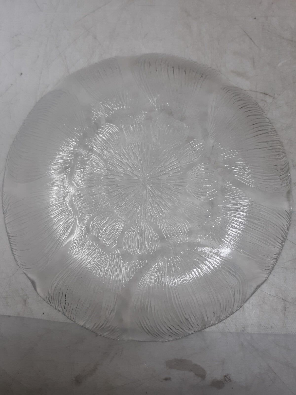 Arcoroc Fleur Dessert Plate 7.5" Tempered Glass Clear Floral Pattern Lot of 36