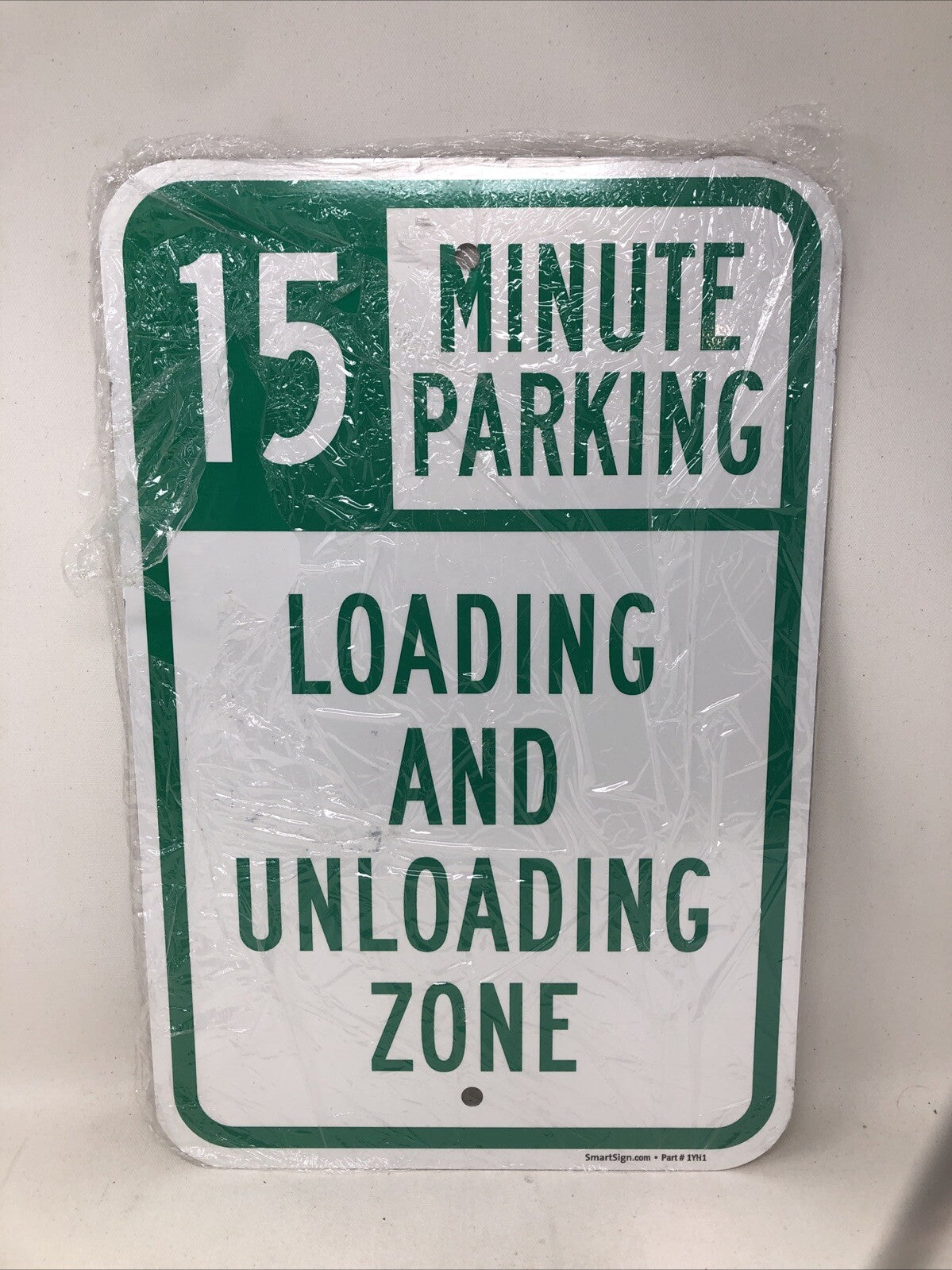15 Minute Parking Loading & Unloading Zone Heavy Gauge Aluminum Sign 18x12