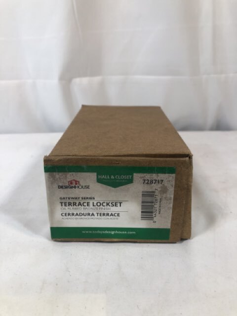 Design House Terrace Reversible Passage Door Knobset with 6-Way Latch - Oil Rubb