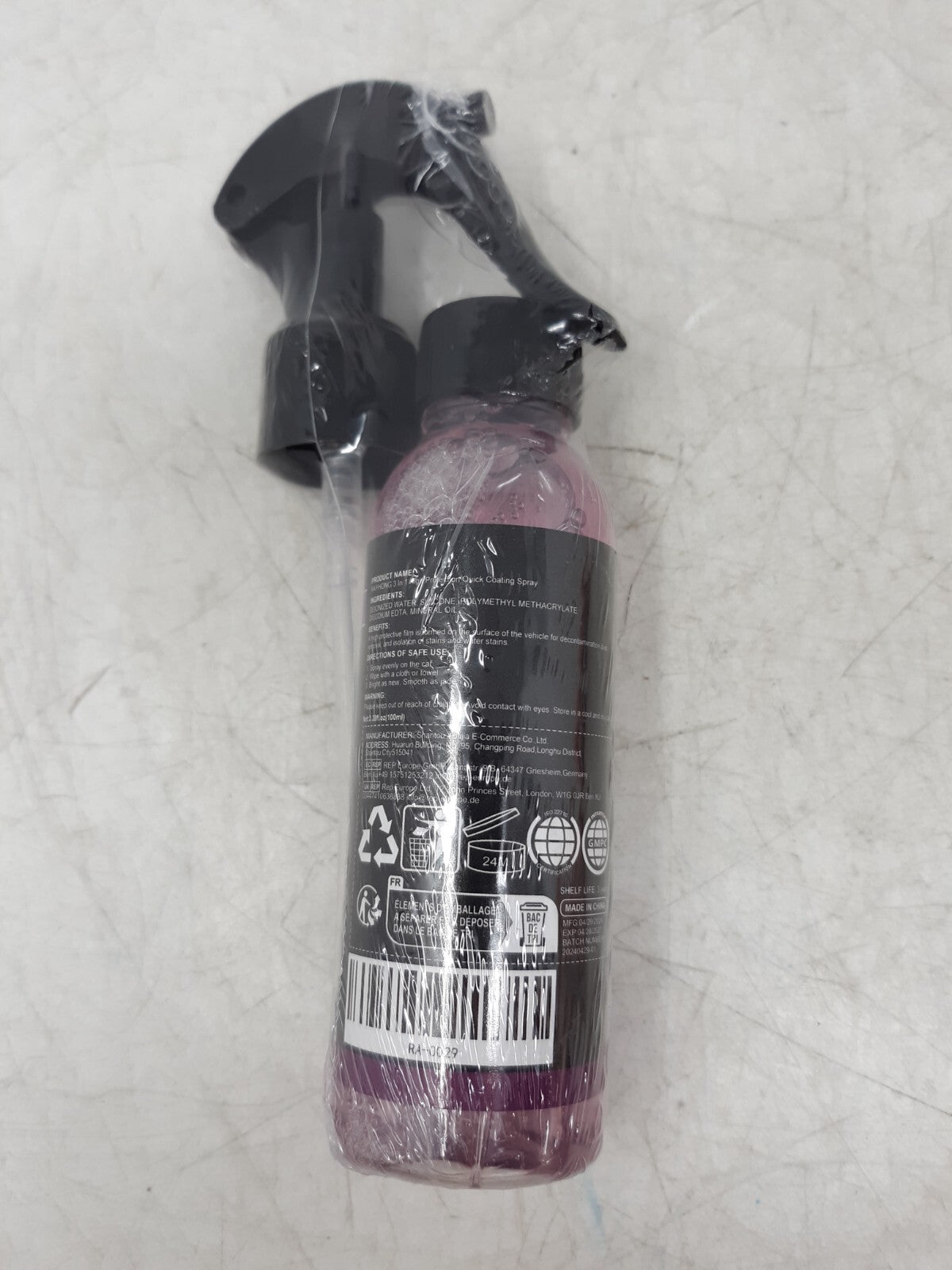 Rayhong 3-in-1 High Protection Quick Coating Spray - Clean Polish Repair 100ml
