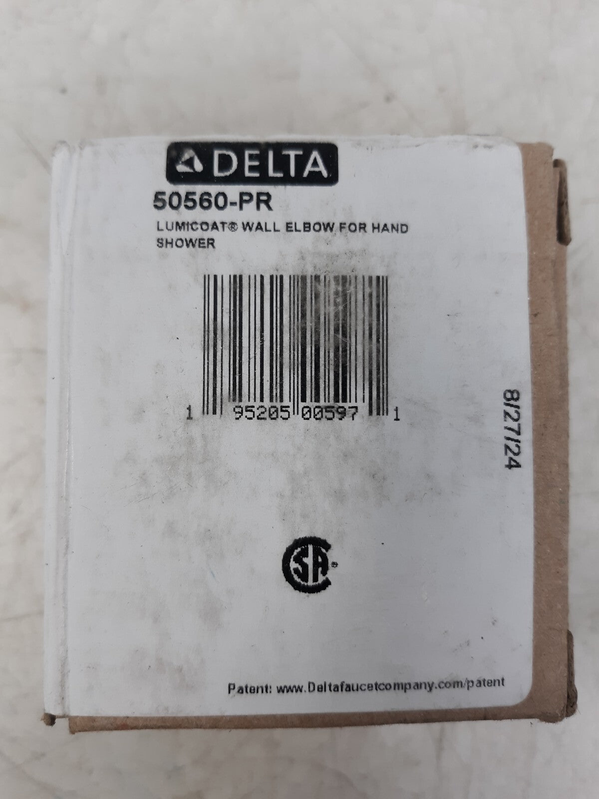 Delta 50560-PR Lumicoat Wall Elbow for Hand Shower – Chrome Finish