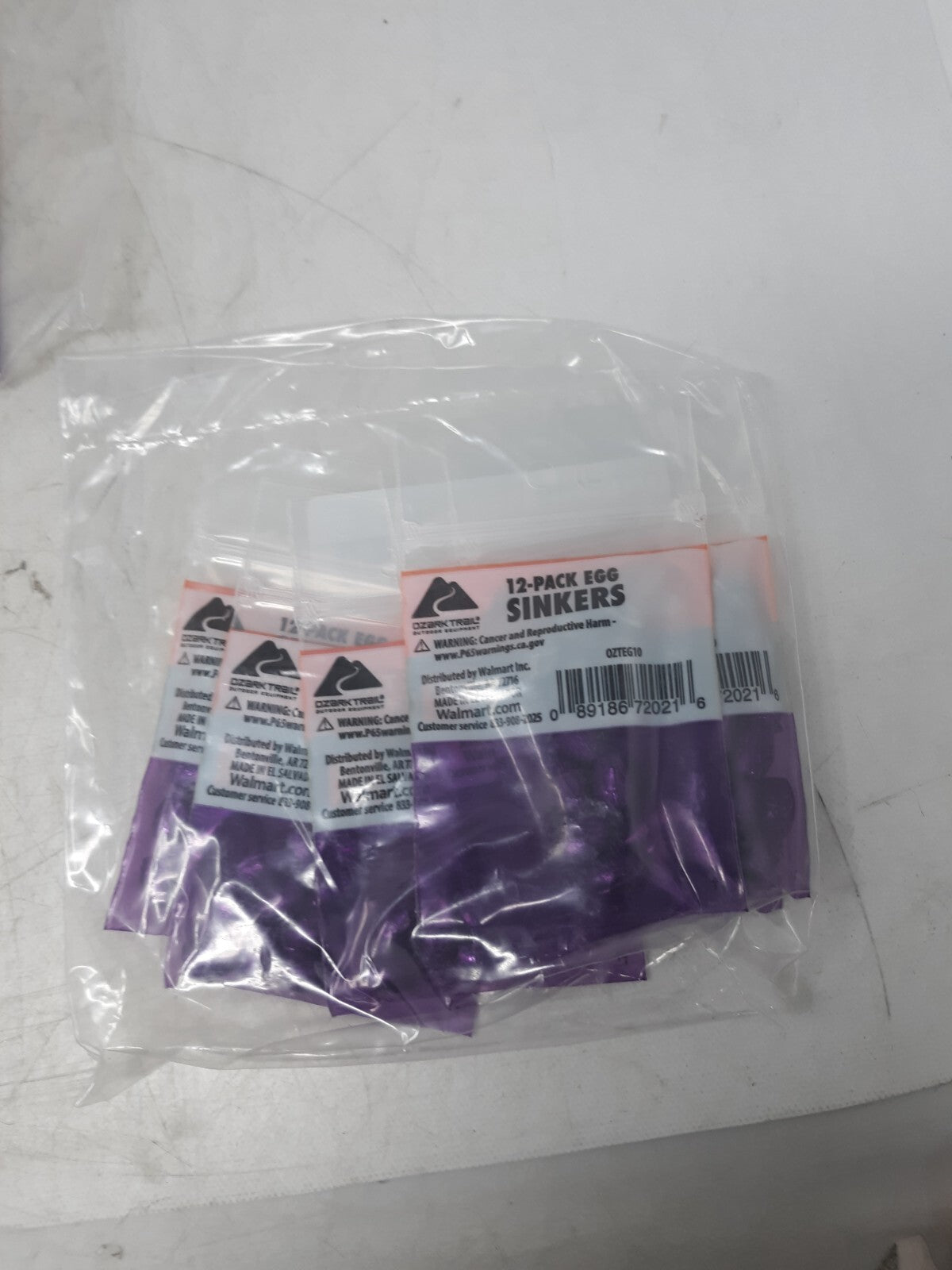 Ozark Trail Egg Sinkers 1/8 oz – Lot of 24 Packs (288 Total Weights) OZT-EG10