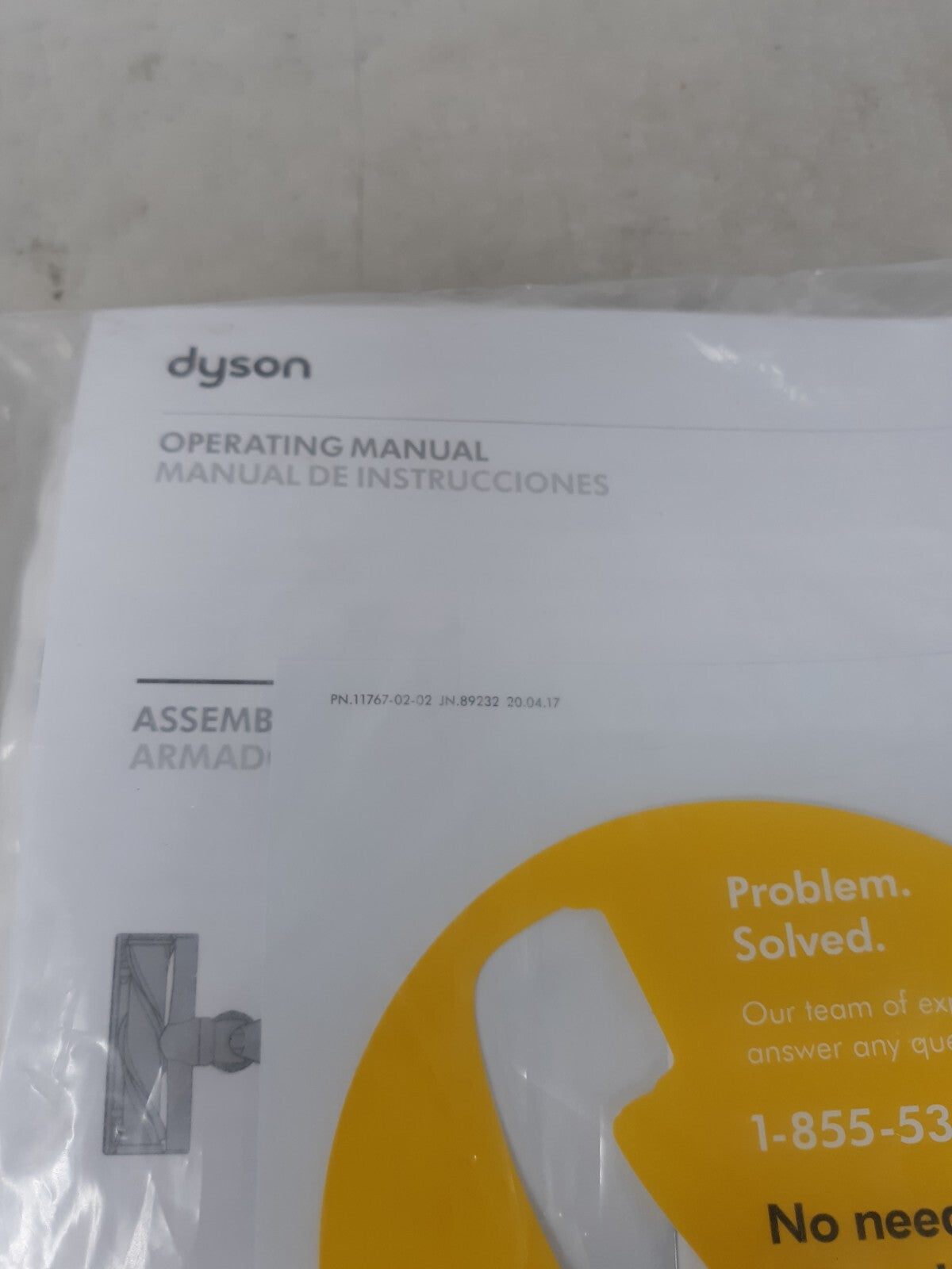 Dyson Vacuum Instruction Pack Assembly 967534-03