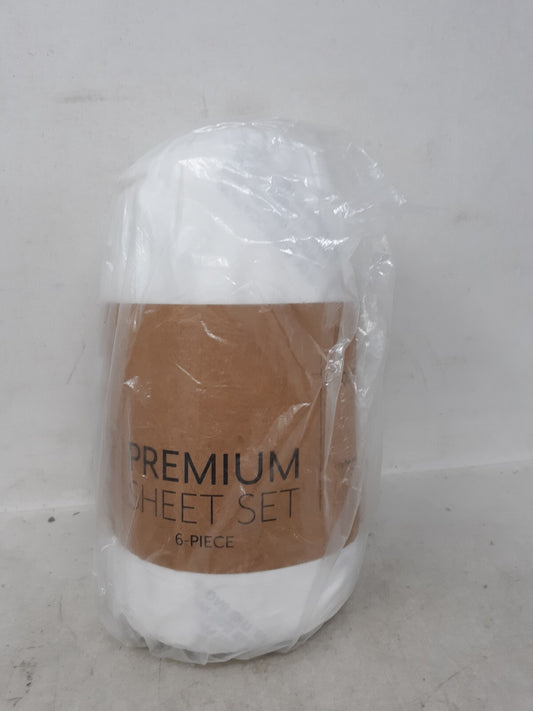 Home Collection Queen White 6-Piece Premium Ultra Soft Bed Sheet Set